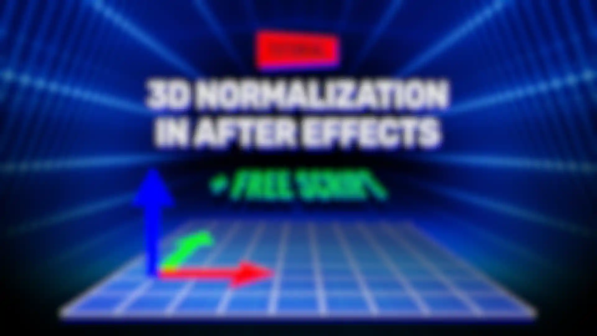 3D Normalization in After Effects