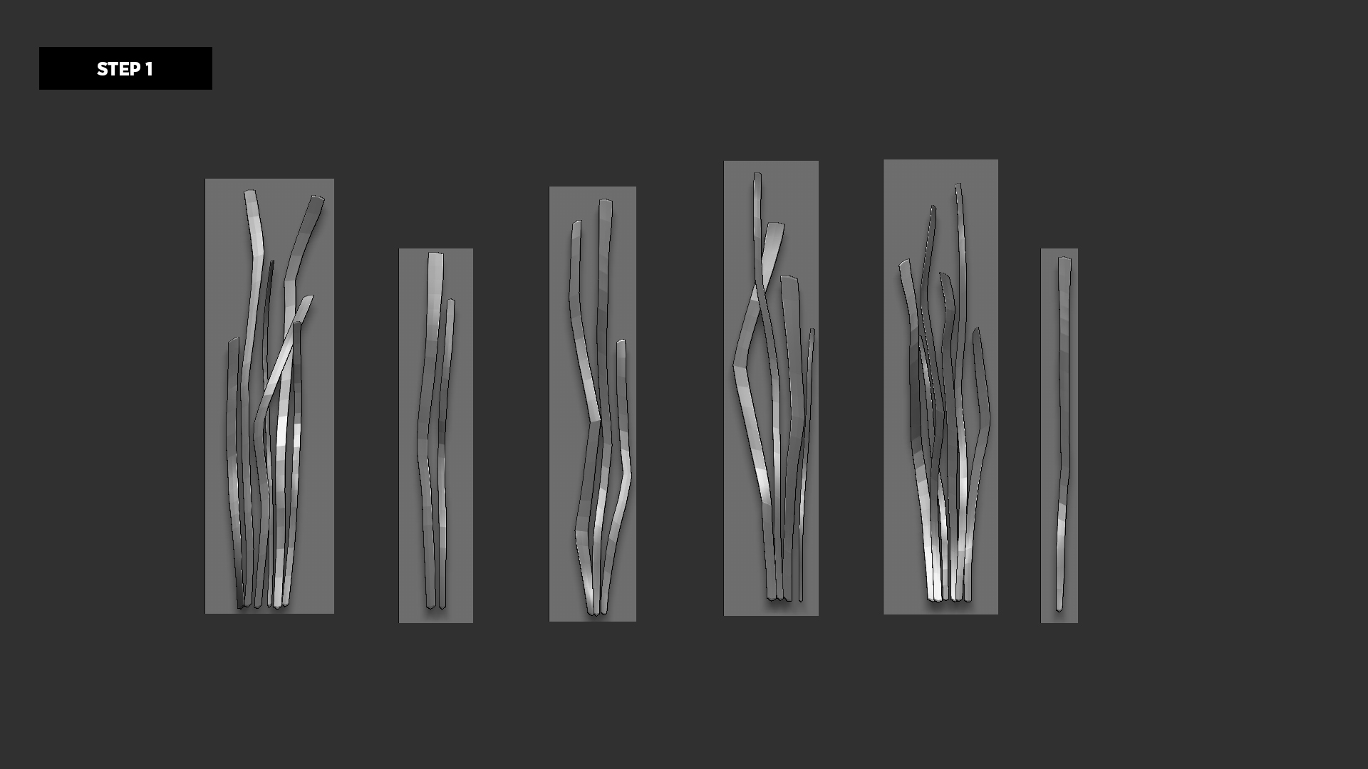 Schritt 1 Strohumhang 3D-Skulptur, erste Stränge für präzises Design geformt