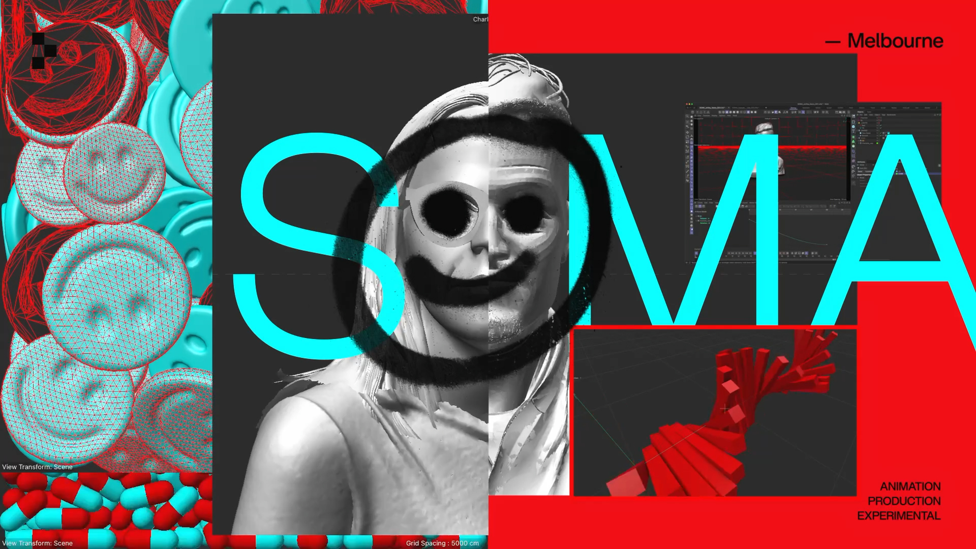 Colorful 3D art for NodeFest 2025 opening title sequence in Melbourne, animation design