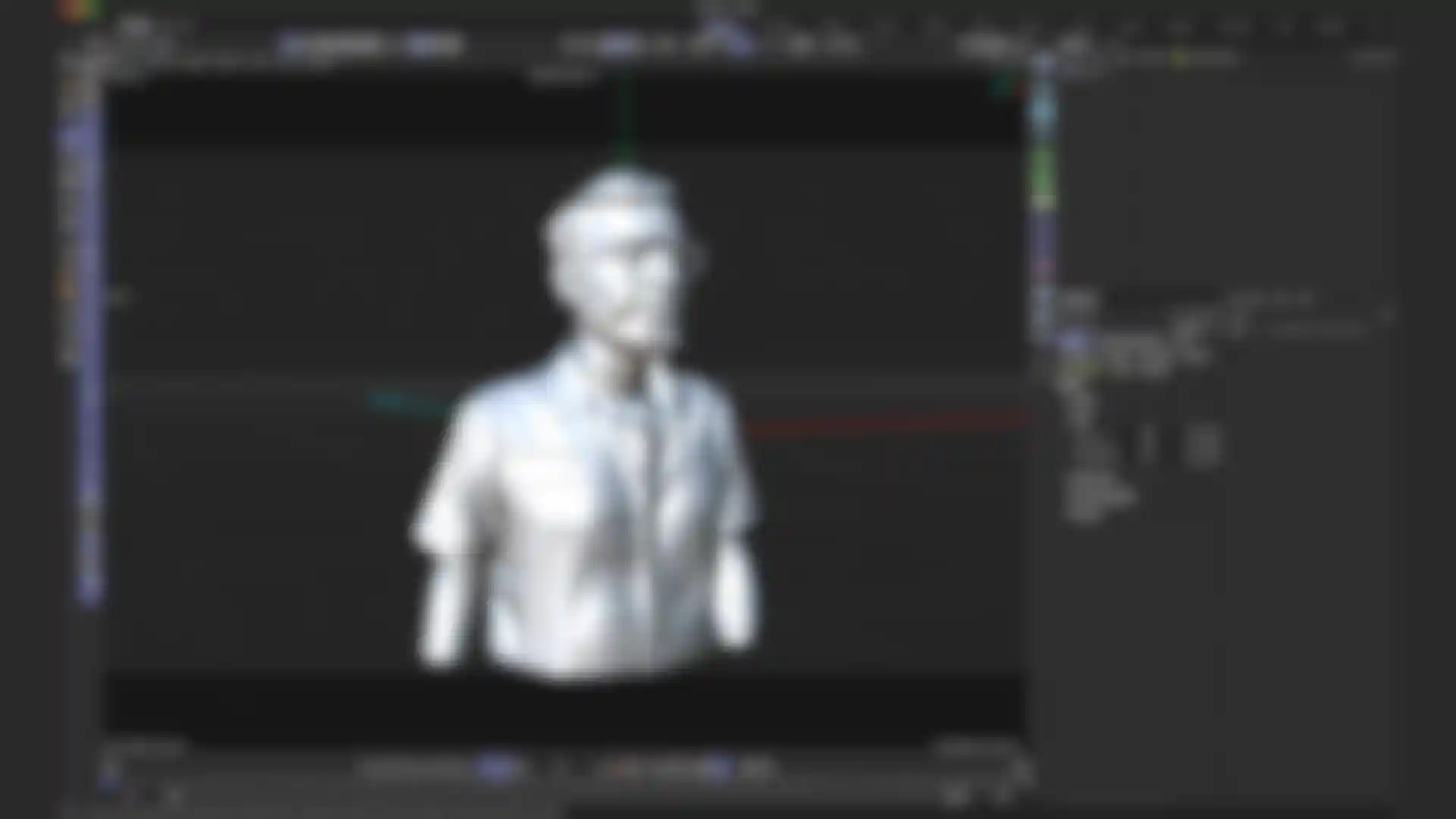 Cinema 4D 3D model of animator Billy Chitkin for Nodefest 2025 opening sequence