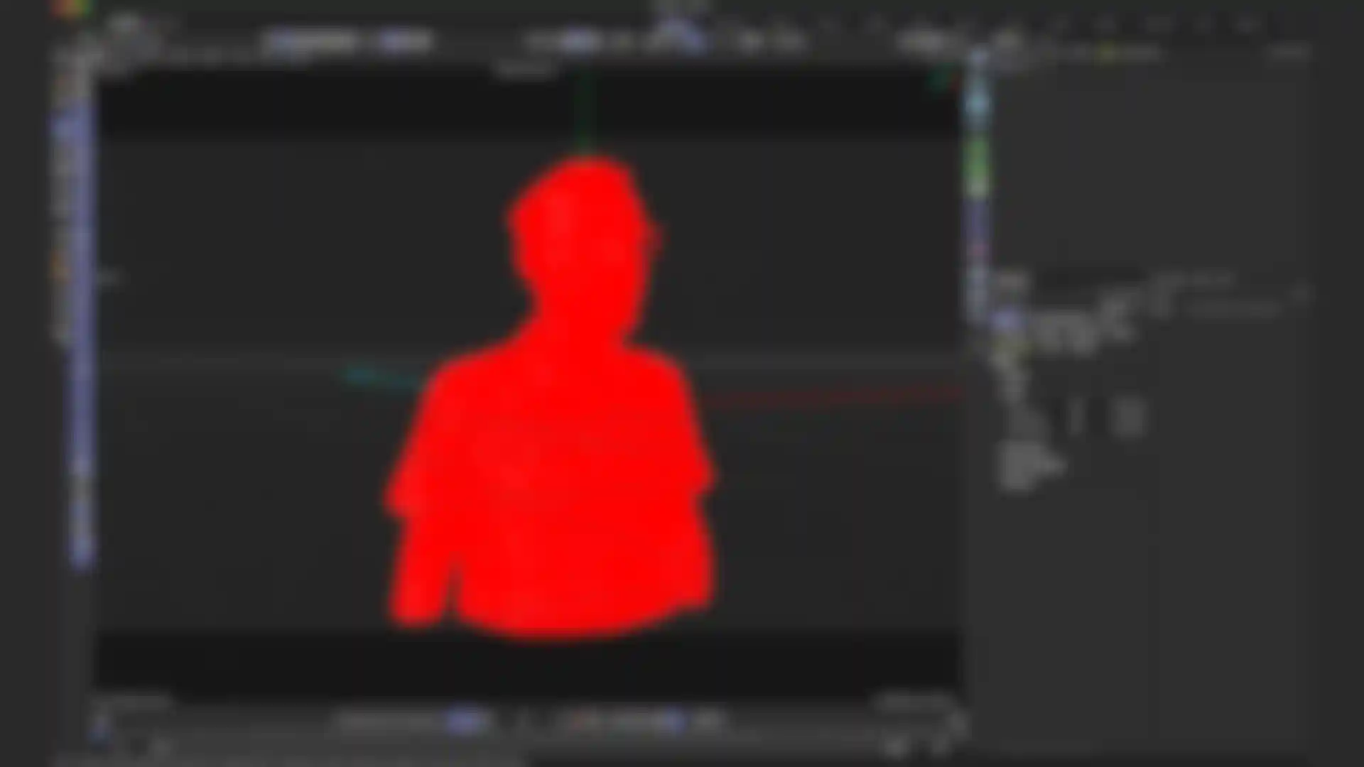 Red wireframe in Cinema 4D of 3D designer Billy Chitkin for Nodefest 2025 opening title sequence