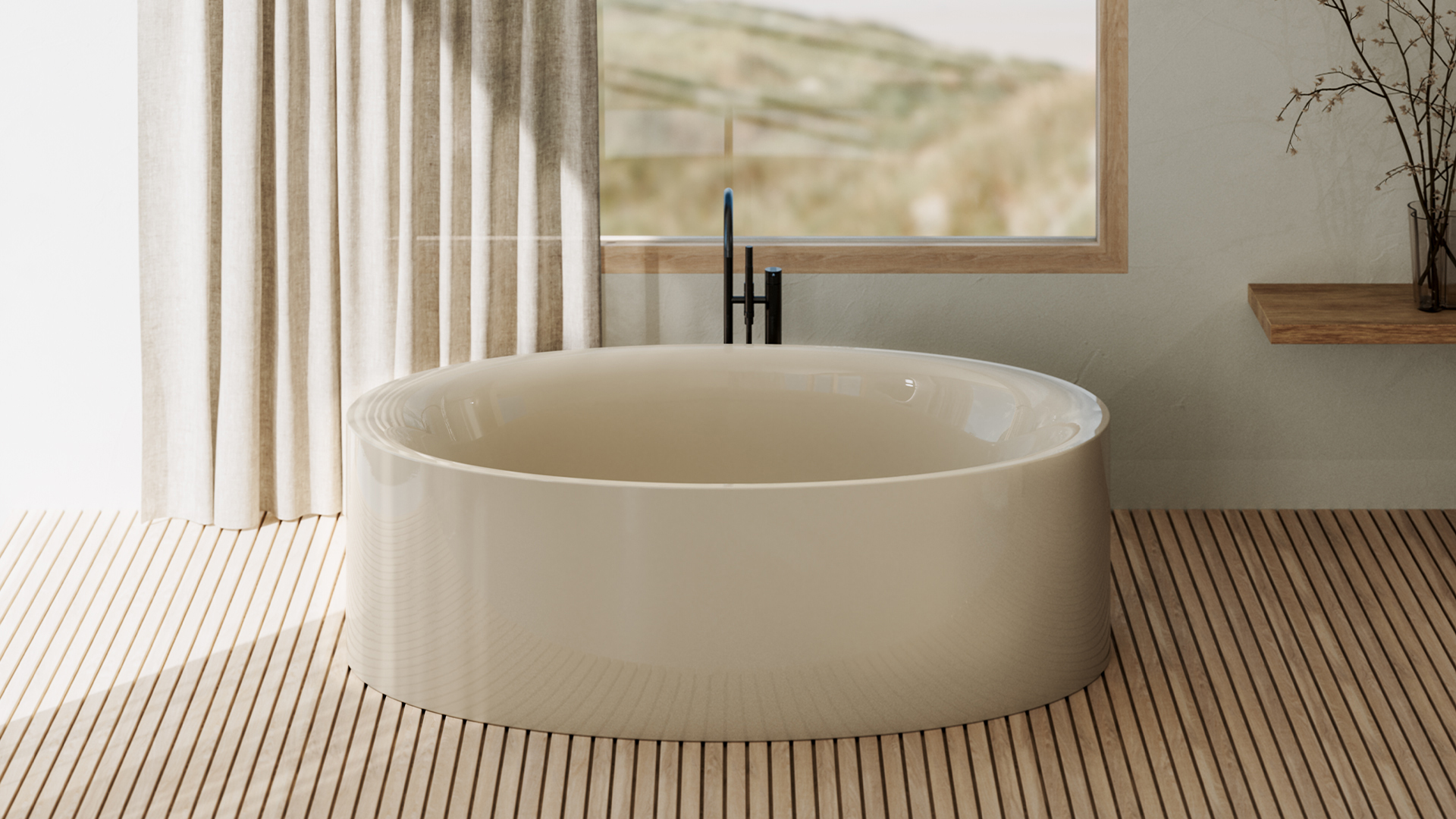 Final render of photorealistic bathtub by Atelier 522 using Cinema 4D and Redshift