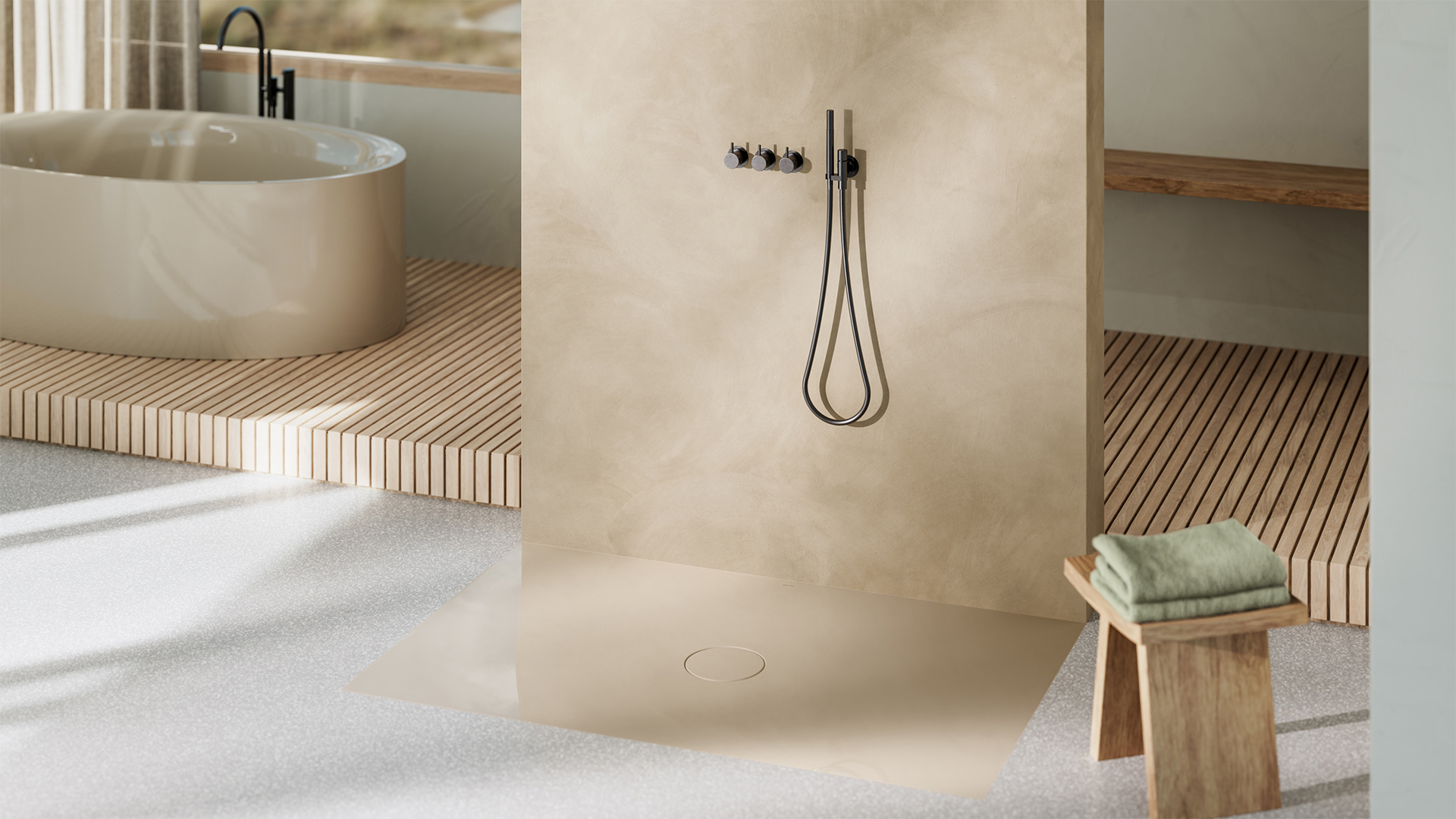 Final render of 3D shower visualization by atelier 522 using Cinema 4D and Redshift
