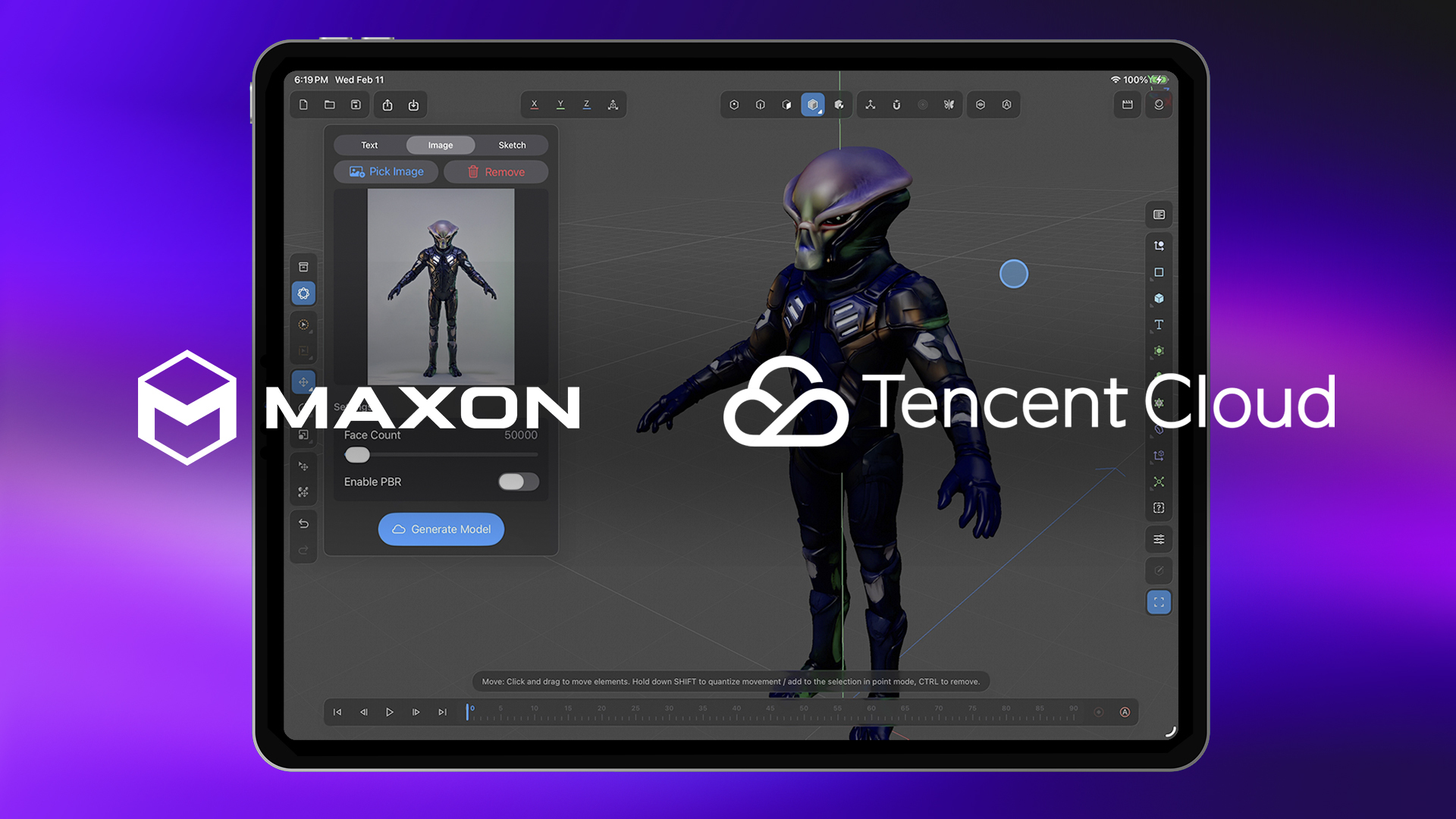 Maxon e Tencent Cloud Partner Integrano il Motore HY 3D AI in Cinema 4D image