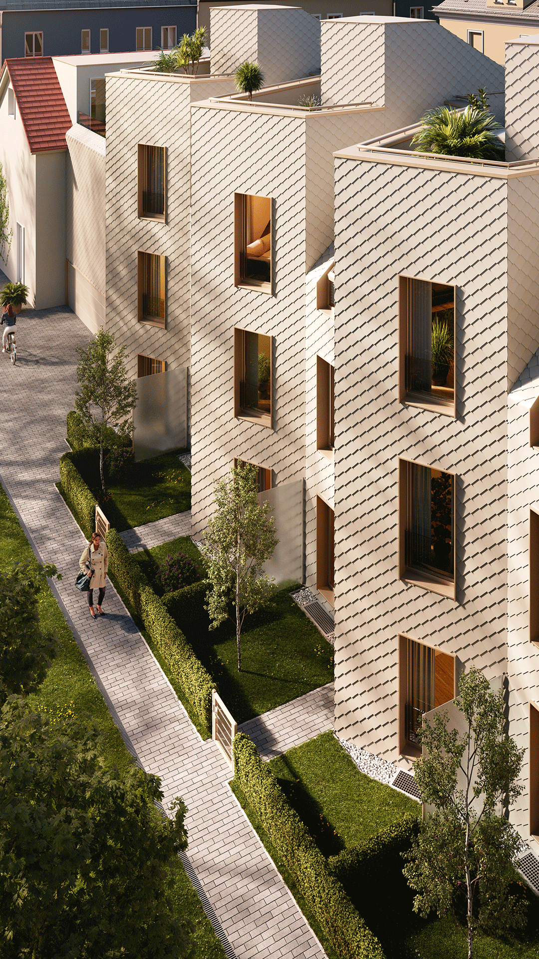 Comparison of real-time preview versus final-quality architectural render output