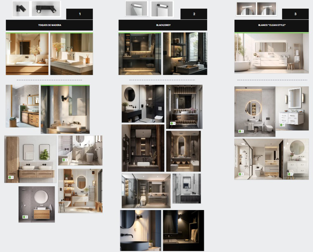 Kutuko Studio 制作前版本的浴室风格设计稿。