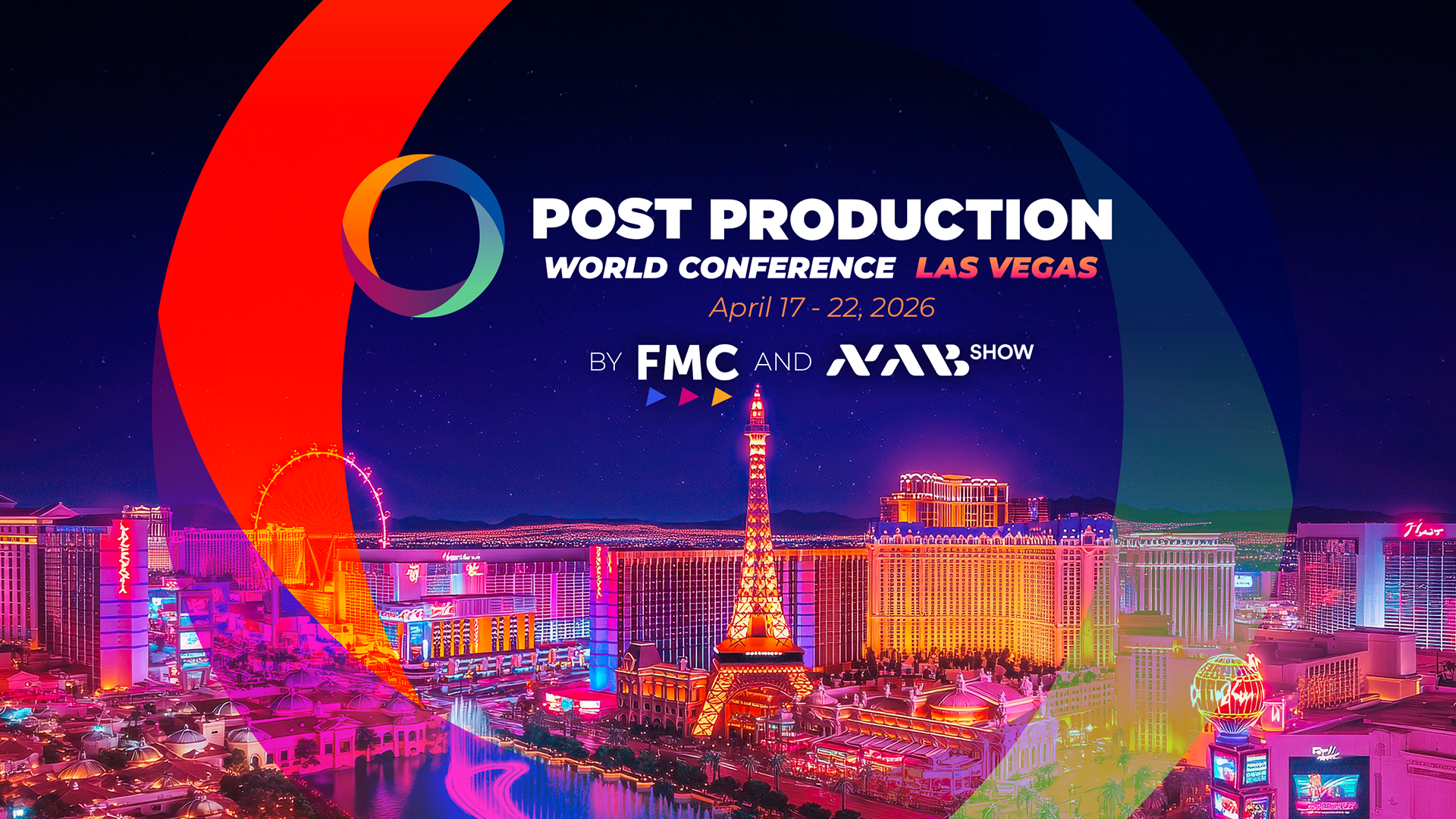 Conférence mondiale de postproduction cinéma 2026 à Las Vegas la nuit