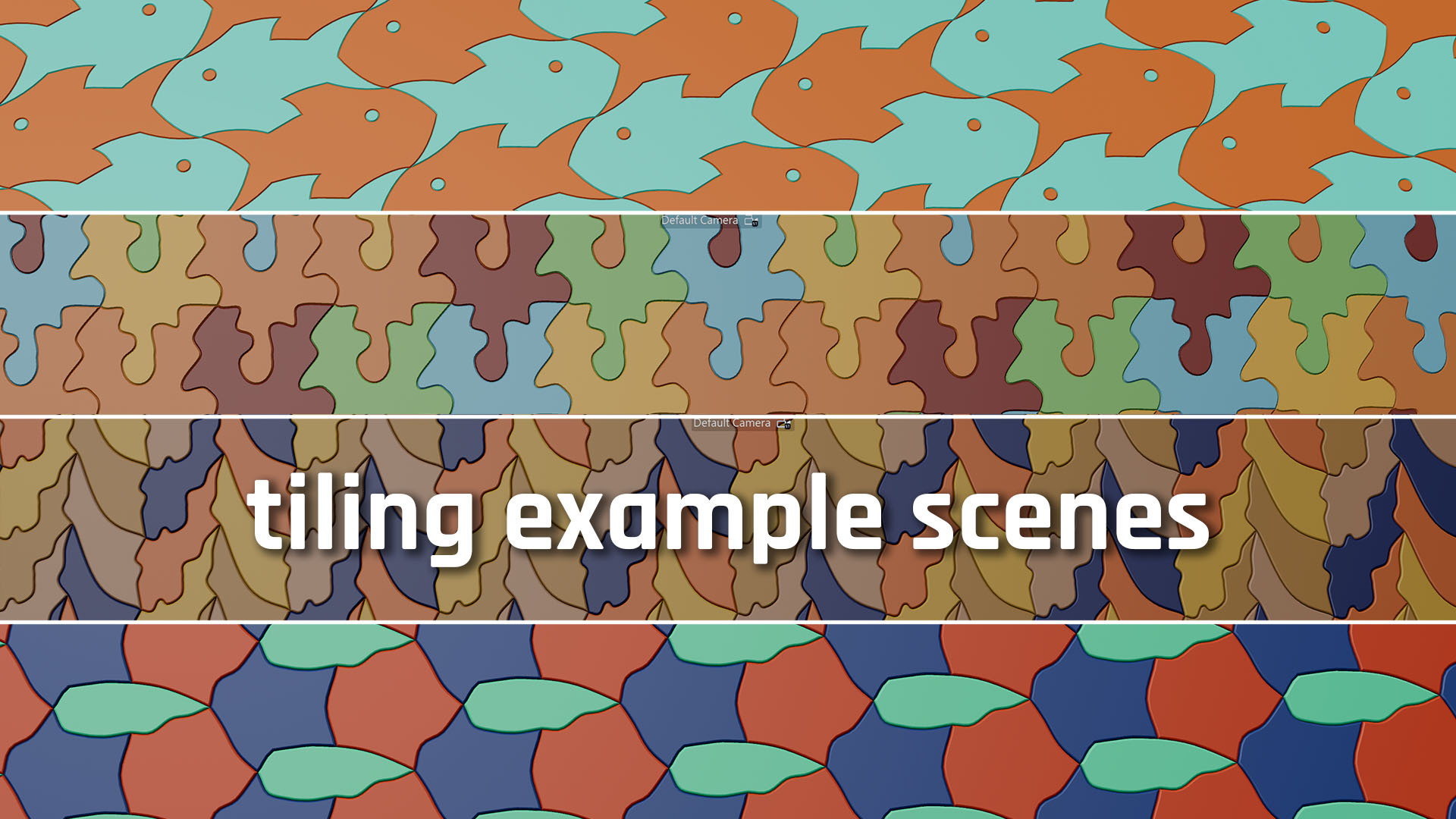 More Tessellation Examples: Squares, Fish, Chevrons, and Pentagons image