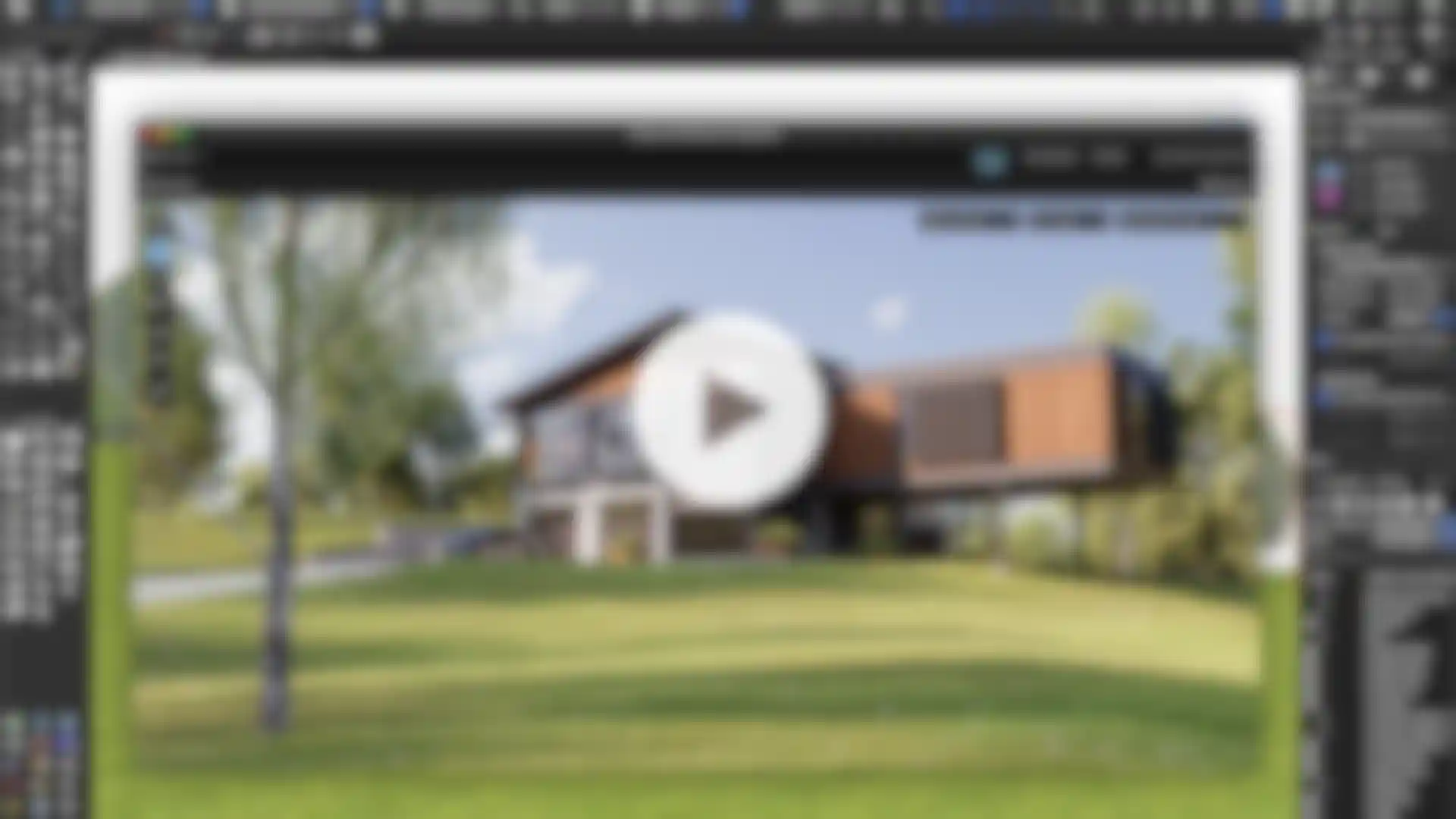 Architectural visualization process from sketch and BIM model to final 3D render