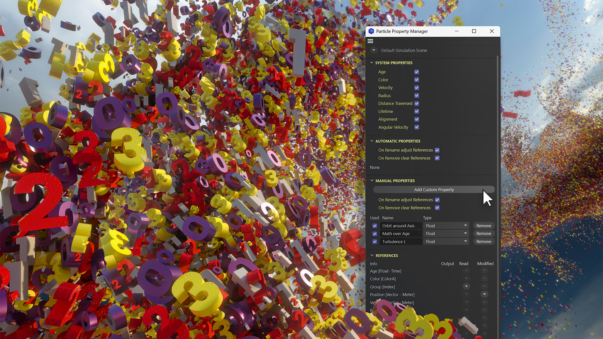 New Particle Property Manager image