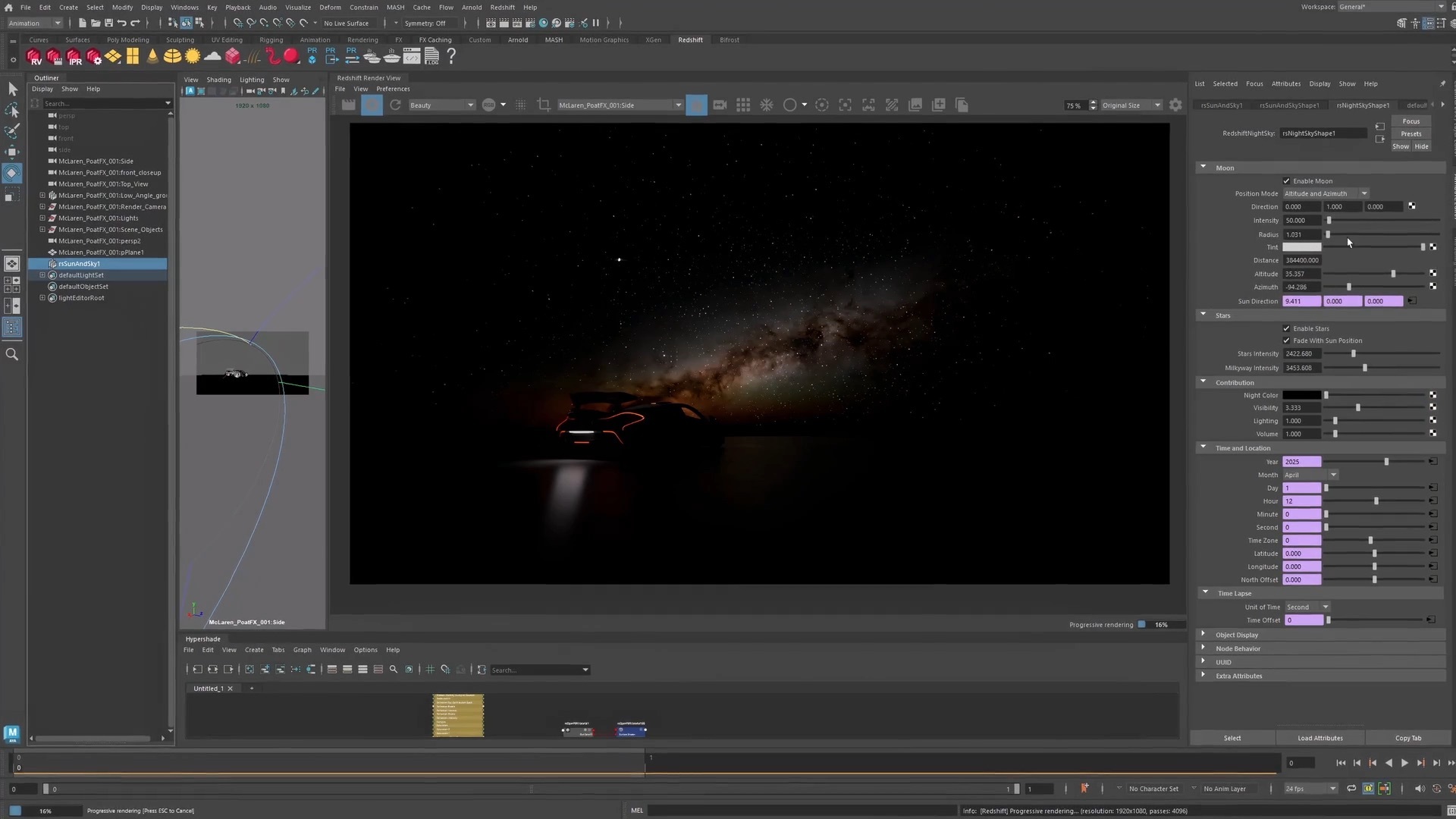 Night Sky for Sun and Sky system image