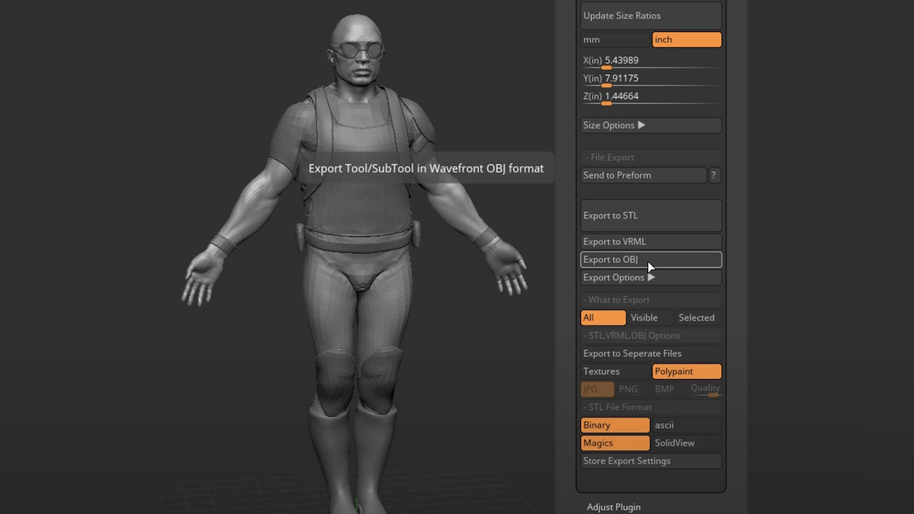 what file formate can zbrush export
