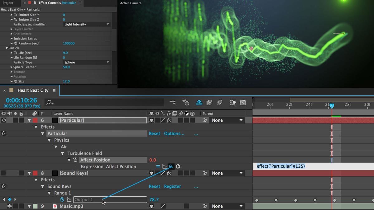 after effects trapcode sound keys