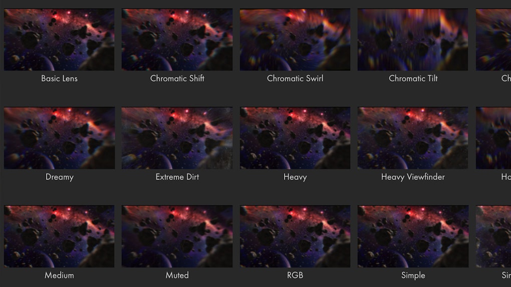 Realistic lens distortion Universe Chromatic Aberration by Maxon
