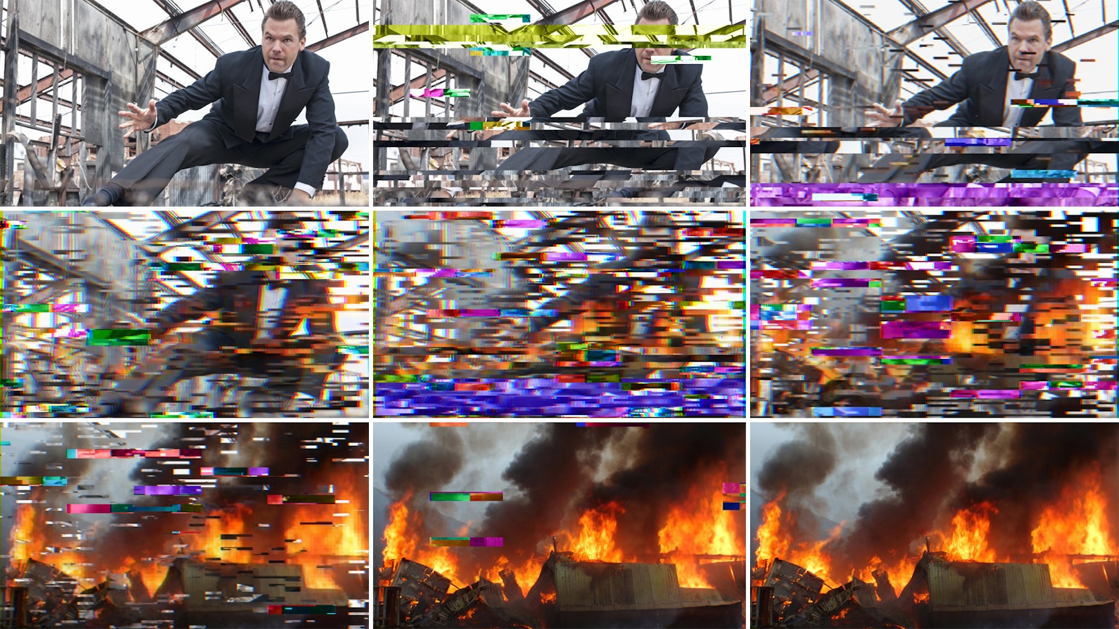 Compressed and glitched video effects plugin Universe Glitch by…